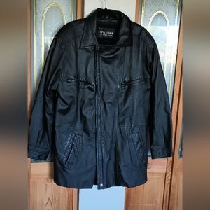 Vintage Wilsons Jacket Mens Large Leather Size L Full Zip Lined Coat